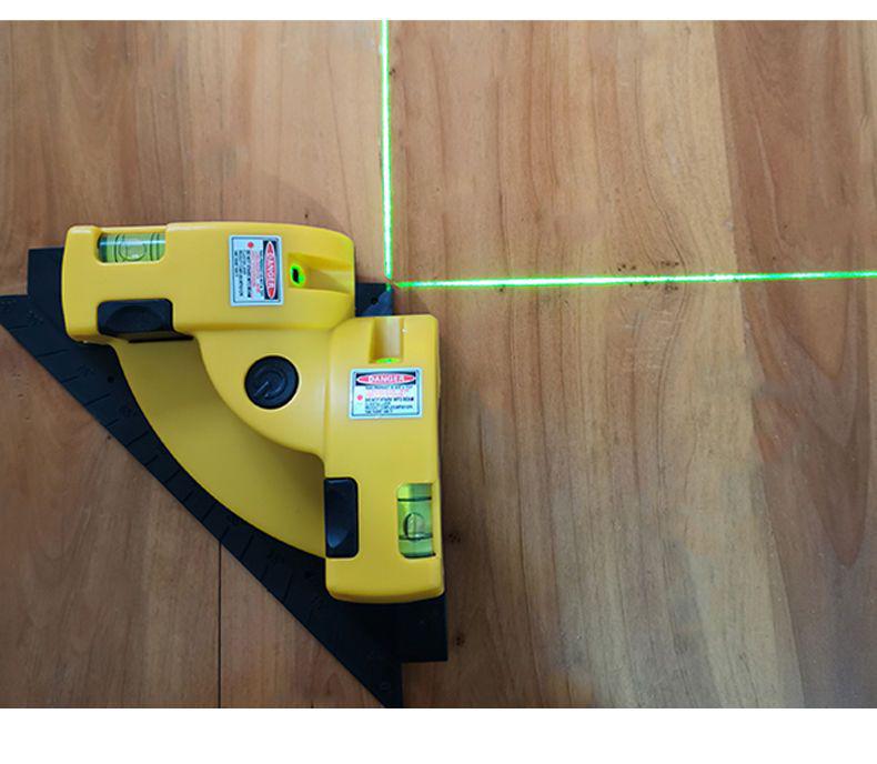 Högprecision Multifunktionell Infraröd Laser Rätvinklig Golvnivålinjal 90°