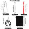 Seafood Cracker Tool Set With Lobster Sheller Stainless Steel Crab Crackers Crab Leg Fork Seafood Scissors And Storage Bag, Crab Leg Pick Utensils