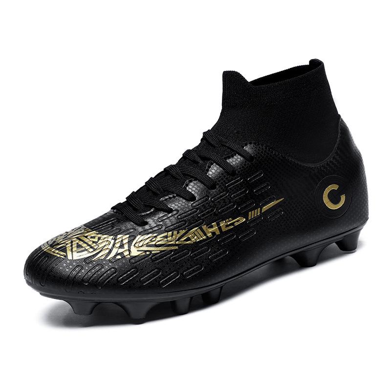 Large size high-top football shoes men and women children long nails broken nails youth student competition flat training shoes
