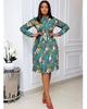 D190 Women's 2023 New Mesh Splicing Maxi Dress - European & American Style