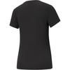 Puma Essentials Logo Printed Sports Crew Neck Short Sleeve T-Shirt Women Tops Black 586295-01