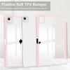 For iPad Air 13 (2025)/(2024) Case Clear Acrylic Leather Tablet Cover Support Auto Sleep/Wake