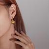 Shell Hoop Earlobe Earrings – Stainless Steel, Nontarnish Earring, Ocean Style Hoop Earring for Women Waterproof,Color Not Fade