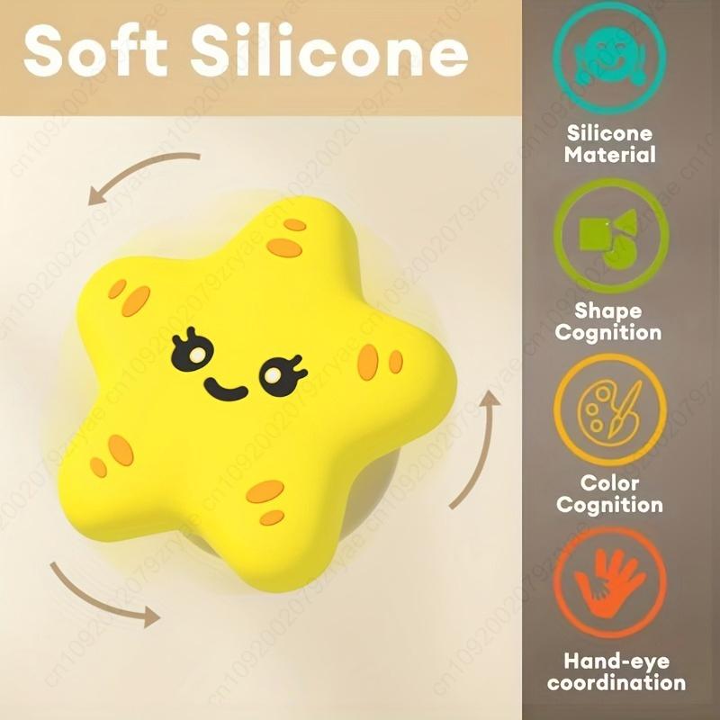 3Pcs/Set Baby Bath Toys Funny Bathing Sucker Spinner Suction Cup Cartoon Rattles Fidget Educational Toys, and grip toys