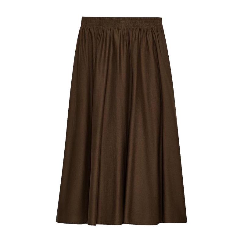 2026 Spring European & American Style Layered Midi Skirt Small
