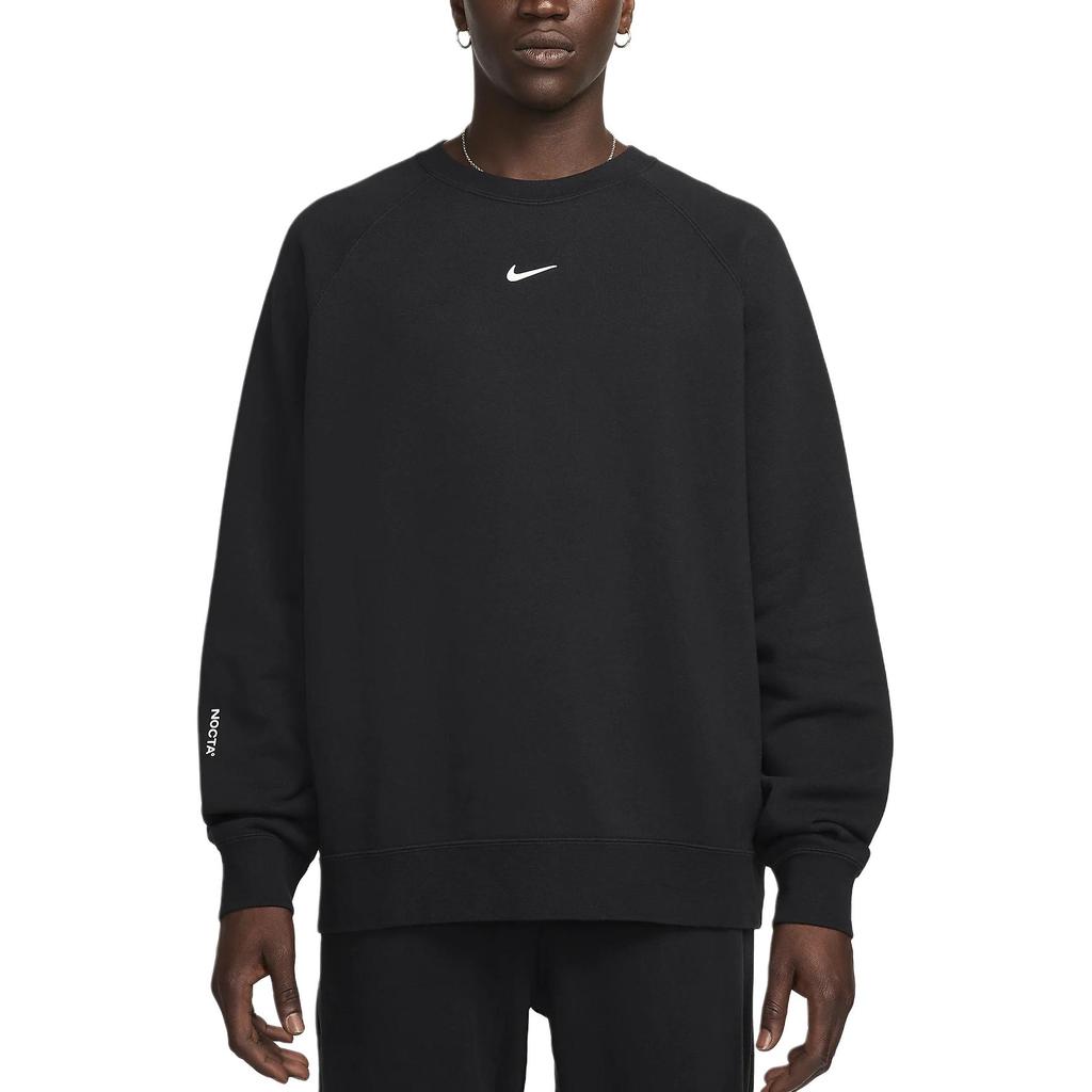 Nike X Nocta Felpa Cs Girocollo Logo Comoda Morbida Manica Lunga Felpa Uomo Felpa Nera FN8160-010