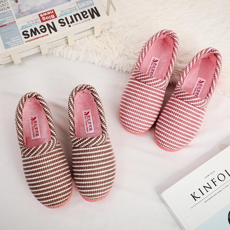 Cotton Slippers Women's Winter Thick-soled Non-slip Soft-soled Mother Shoes Leopard Print Warm and Comfortable Cotton Shoes Home