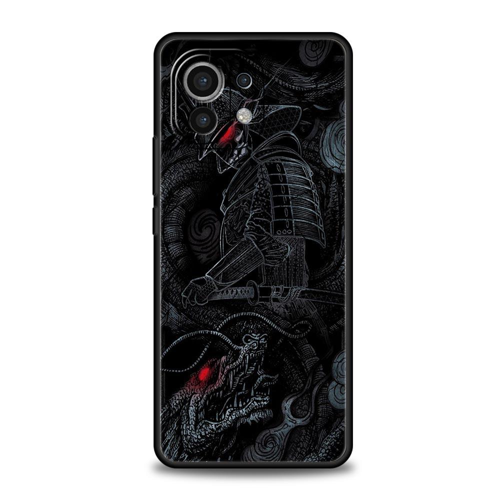 Japanese Samurai Art Phone Case For Xiaomi Mi 15 14 14T 13T 12T Pro 12 13 11 Lite 5G 11T Poco X6 X7 X5 Pro Soft TPU Cover