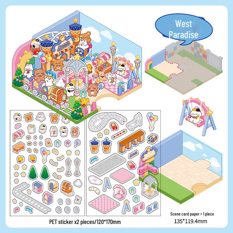 

Infeel.Me 2.5D Rainbow Amusement Park Mini Sticker Pack для проектов «сделай сам»