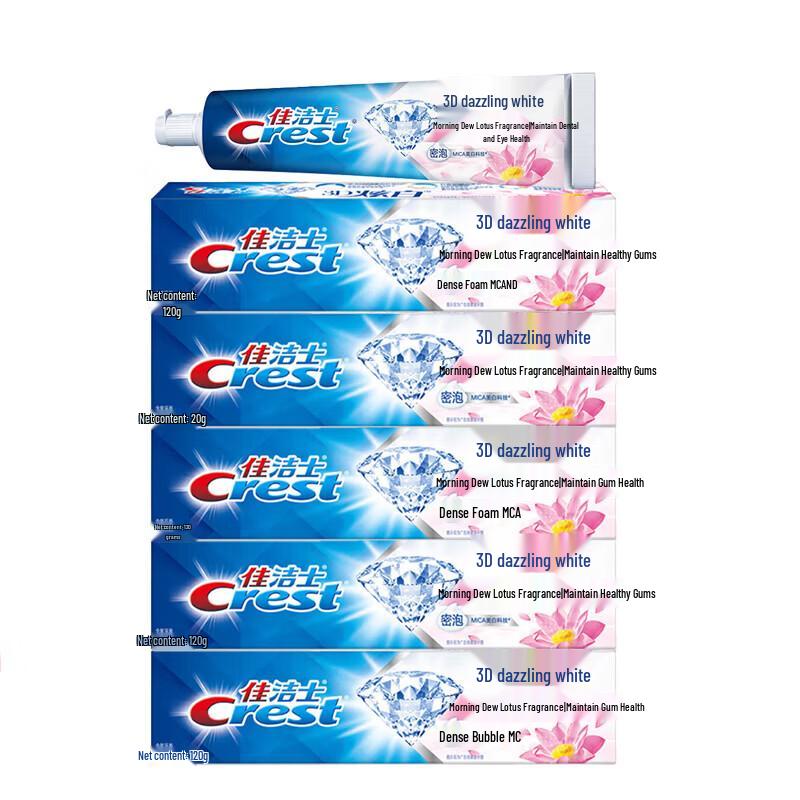 Crest 3D White Anti-Cavity & Fresh Breath Toothpaste