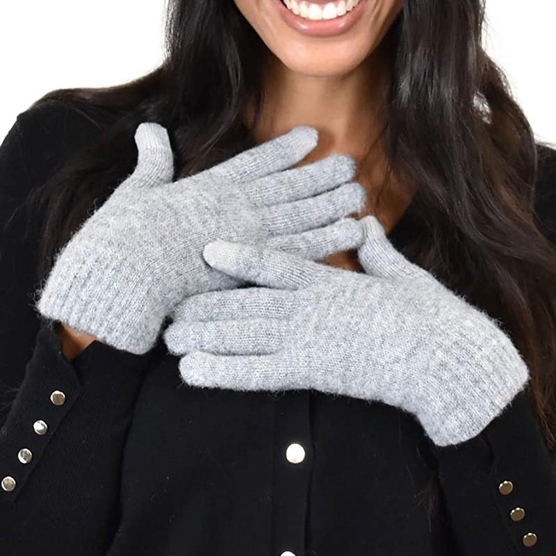 Winter Adult Warm Gloves For Women, Versatile And Warm, Knitted With Thick Fleece And Touchscreen Technology.