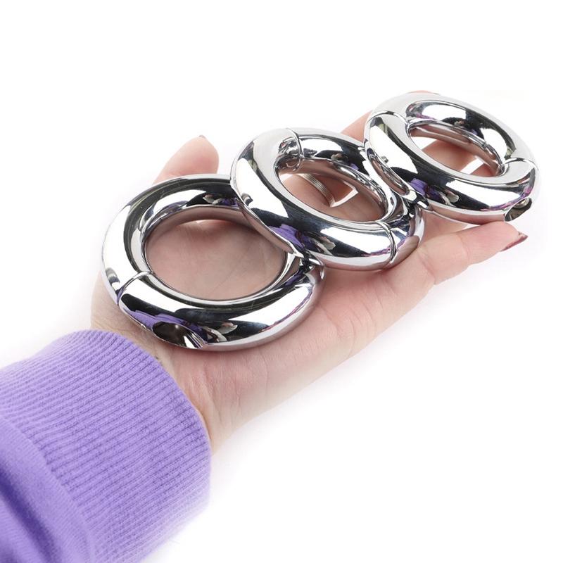 RUNYU Männer Hodensack Fesseln Metall Cock Ring Hemmende Eichel Penis Ejakulation Verzögerung Sex Aids Samen Lock Ring Erwachsene Sextoys