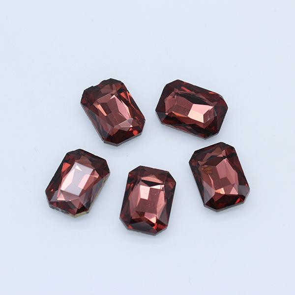 Octagonal Long Gem Crystal Glass Rhinestone for Clothing, Shoes, Phone Stickers, DIY Jewelry Accessories