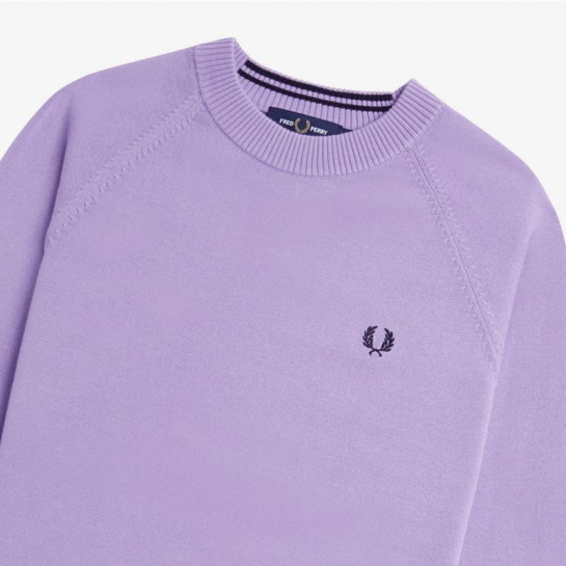 Fred Perry Womens Crew Neck Merino Wool Blended Knit  X19  Afpf2432117 X19