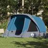 6 Person Family Cabin Tent Blue Waterproof