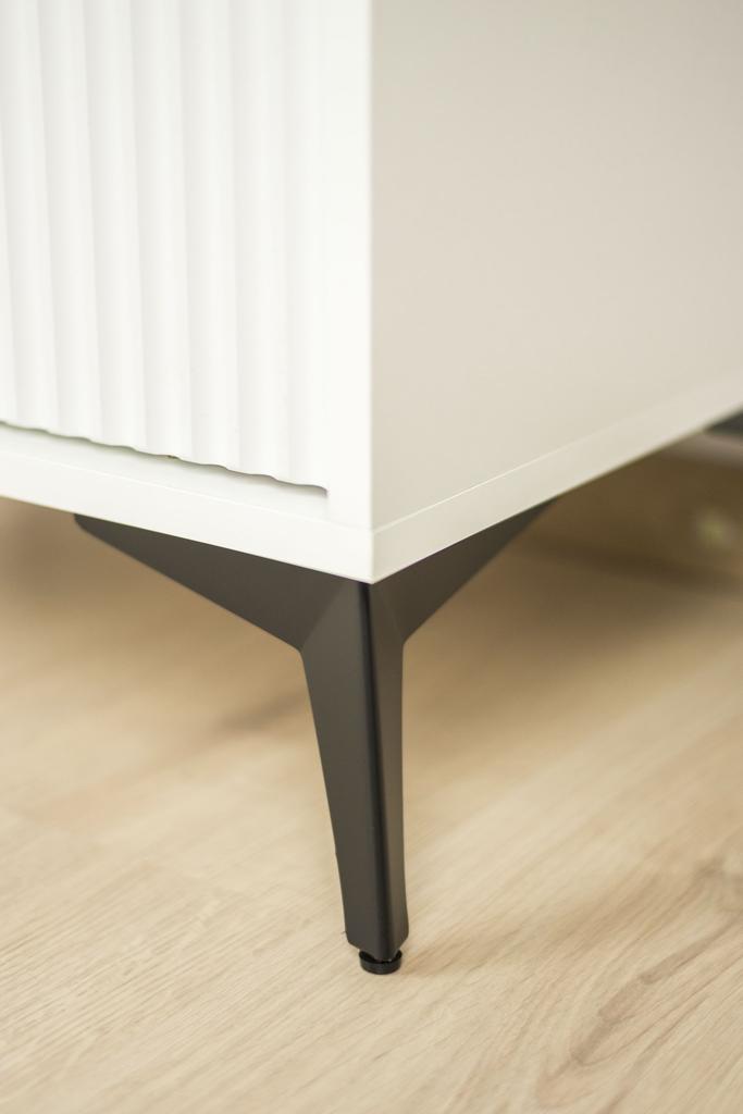 Set of 4 Furniture Legs Star, Matt Black, Height 13 Cm