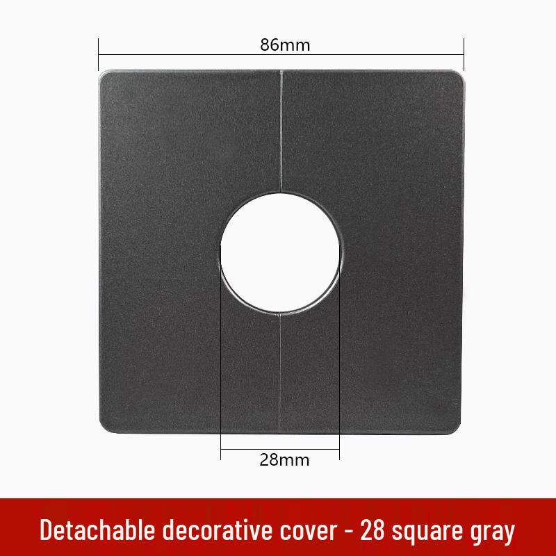 Square Detachable Cable Hole Cover Plate – Adhesive Decorative Wall Plug with Buckle for TV.