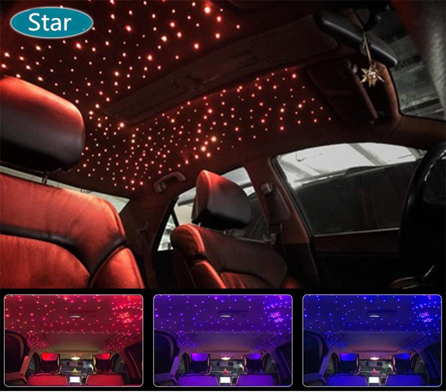 12W RGBW Twinkle Bluetooth APP RF Sound Control Fiber Optic Star Ceiling Meteor Light Kit