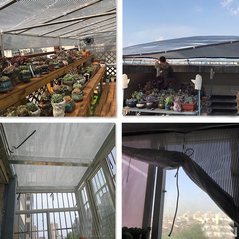 99% Shade Rate Aluminum Foil Sunshade Net Summer Silvery Reflective Sun Shelter Anti-UV Pergola Awning Car Sun Shed Canopy