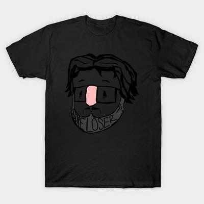 Asian Size Men Print T-shirt Super Large TShirt Sore-loser-band-tee No-Cut Heat Transfer Print Cotton Tshirt