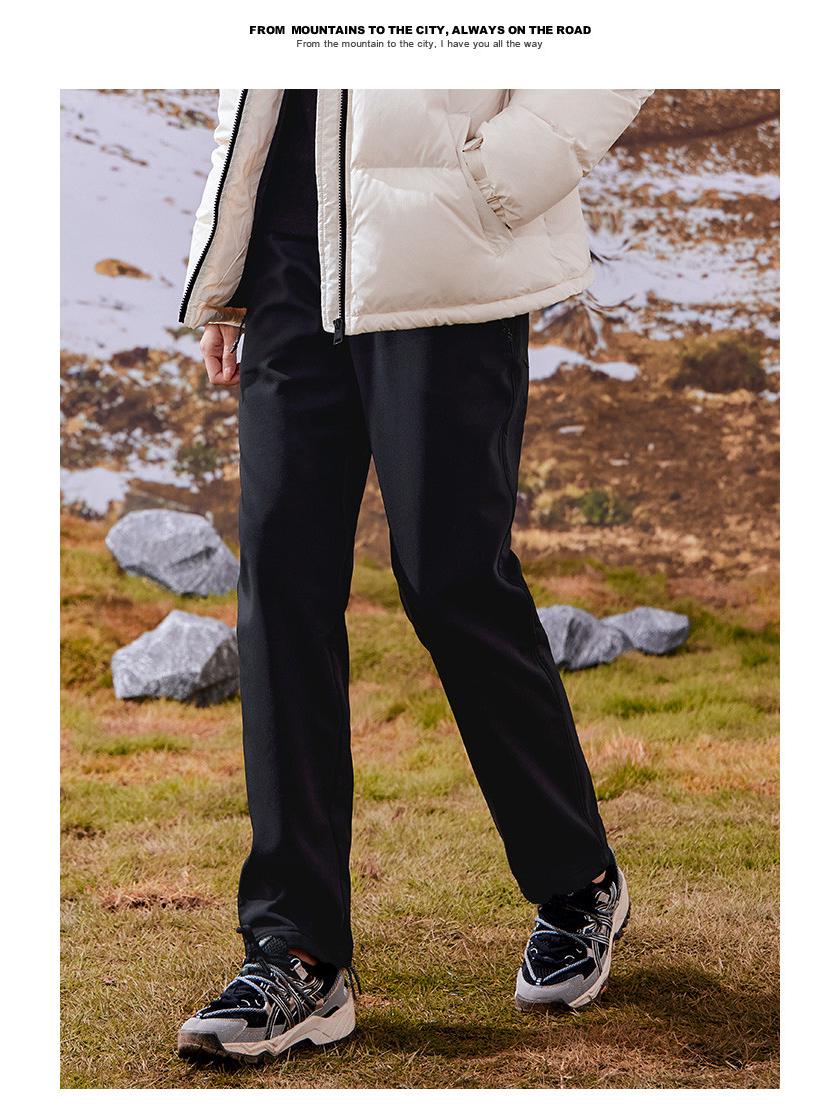 

Ветрозащитные брюки Soft Shell Outdoor : Плюс бархатные, теплые, затягивающиеся на шнурок брюки для походов для мужчин и женщин - идеально подходят для спорта и повседневной носки. 5XL [170-200 jin]