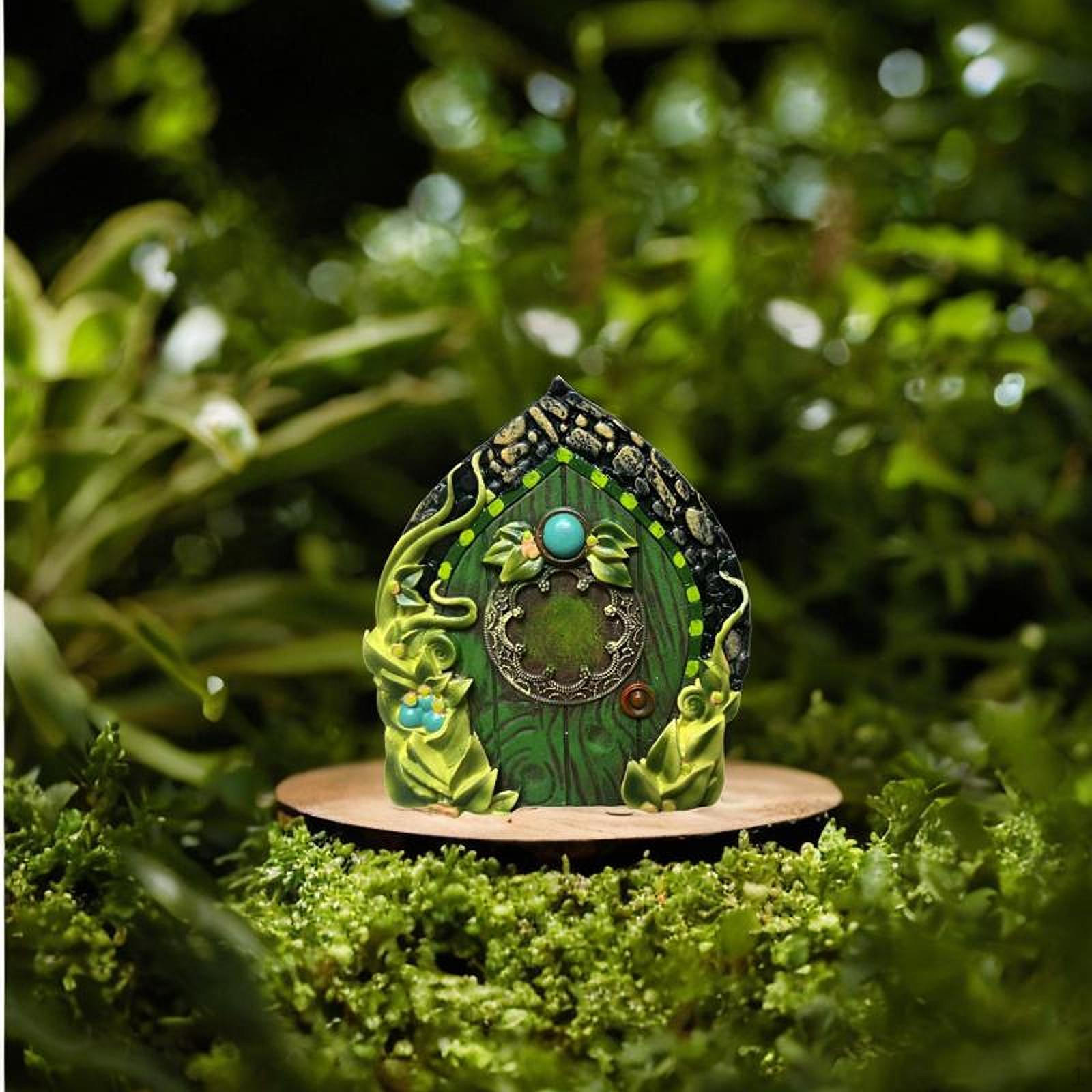 Миниатюрные Пейзажи Скульптура Дверь Феи Смола Микро Пейзаж Макет Уличный Двор Садовое Искусство
