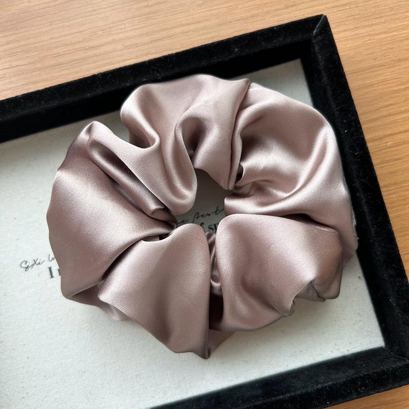 Korea Fashion Dot Satin Scrunchies For Women White big Hair Bands Elastic Silk Hair Tie Girls Black ponytail holder hair rope