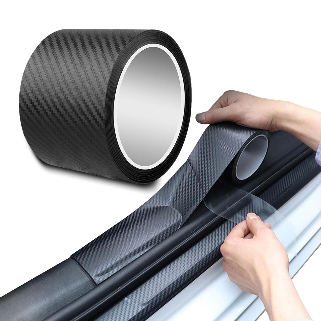 FamGift Autoschutzfolie, Kratzfest, Kohlefaser-Vinyl, Schutzband, Stoßfängerschutz, Trittbrett