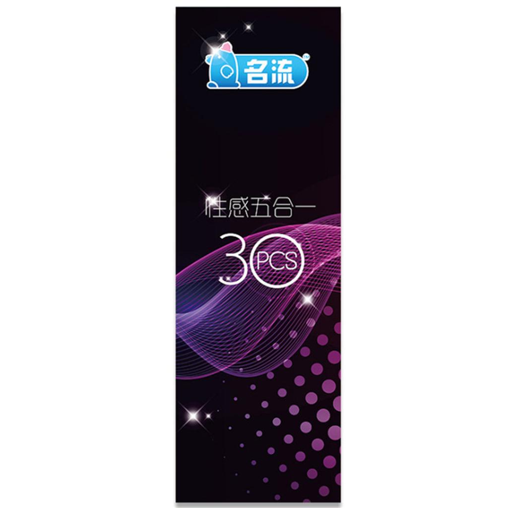 Préservatifs sexy cinq en un, 30 fils granulaires pour point G, produits sexuels pour adultes