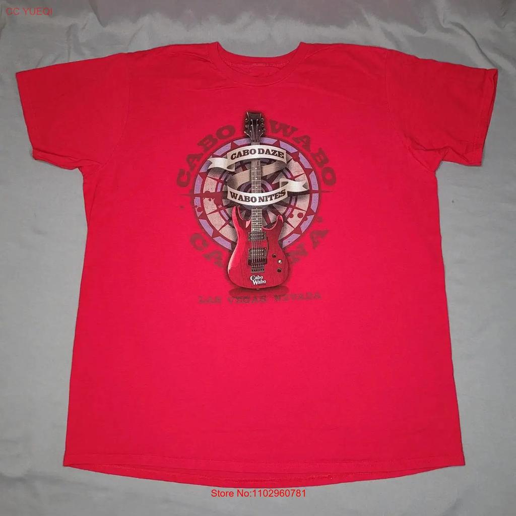 Cabo Wabo Cantina T Shirt Unisexs 2xl Red Las Vegas Nevada Guitar Music Vintage Top For Everyday Wear Homme Comfortable