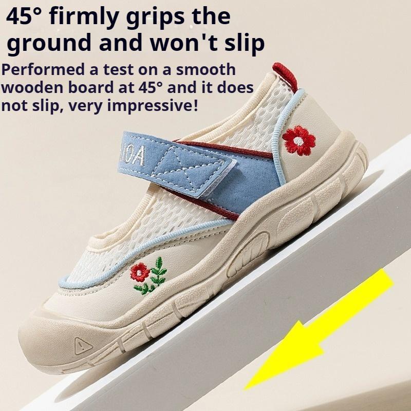 Girls' Breathable Sports Shoes Children's Mesh Casual Shoes Soft-soled Closed-toe Shoes