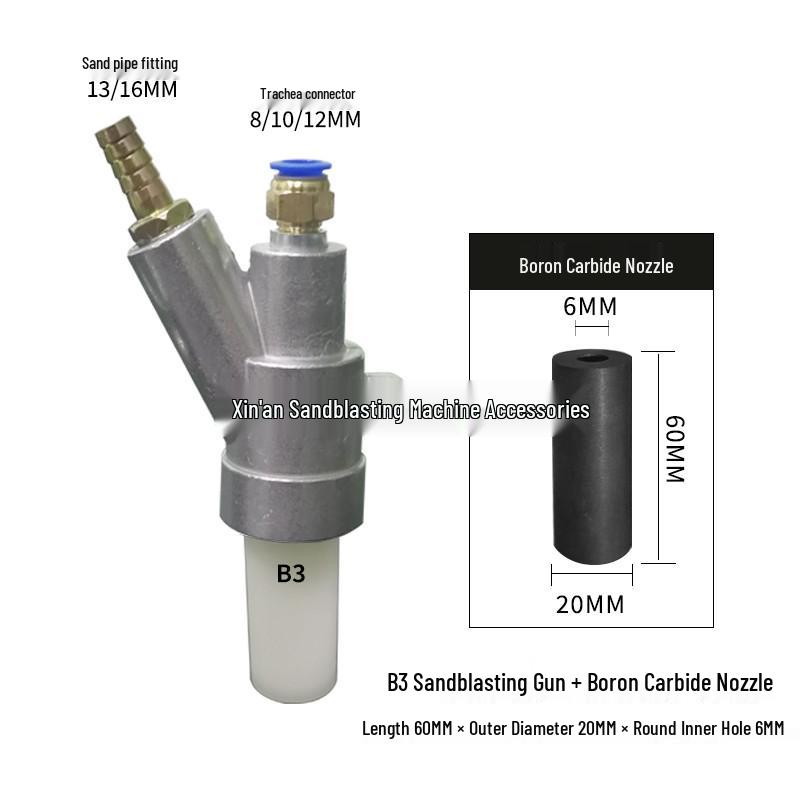 Type B Boron Carbide Sandblasting Nozzle for Manual & Automatic Rust Removal Machines