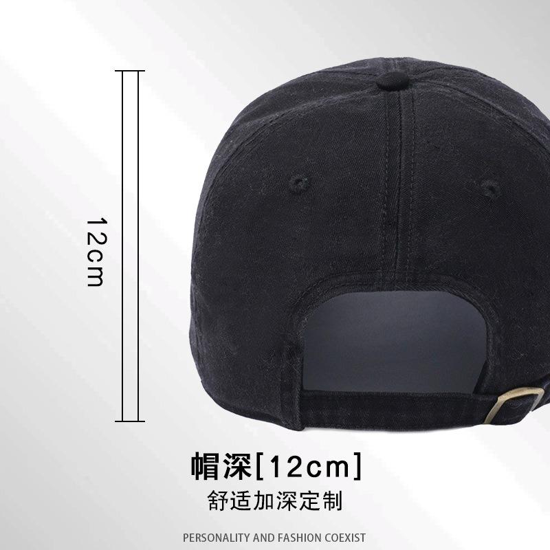 Big head circumference hat men's cap large size spring and autumn baseball cap large brim showing small face, enlarged and deepened baseball cap