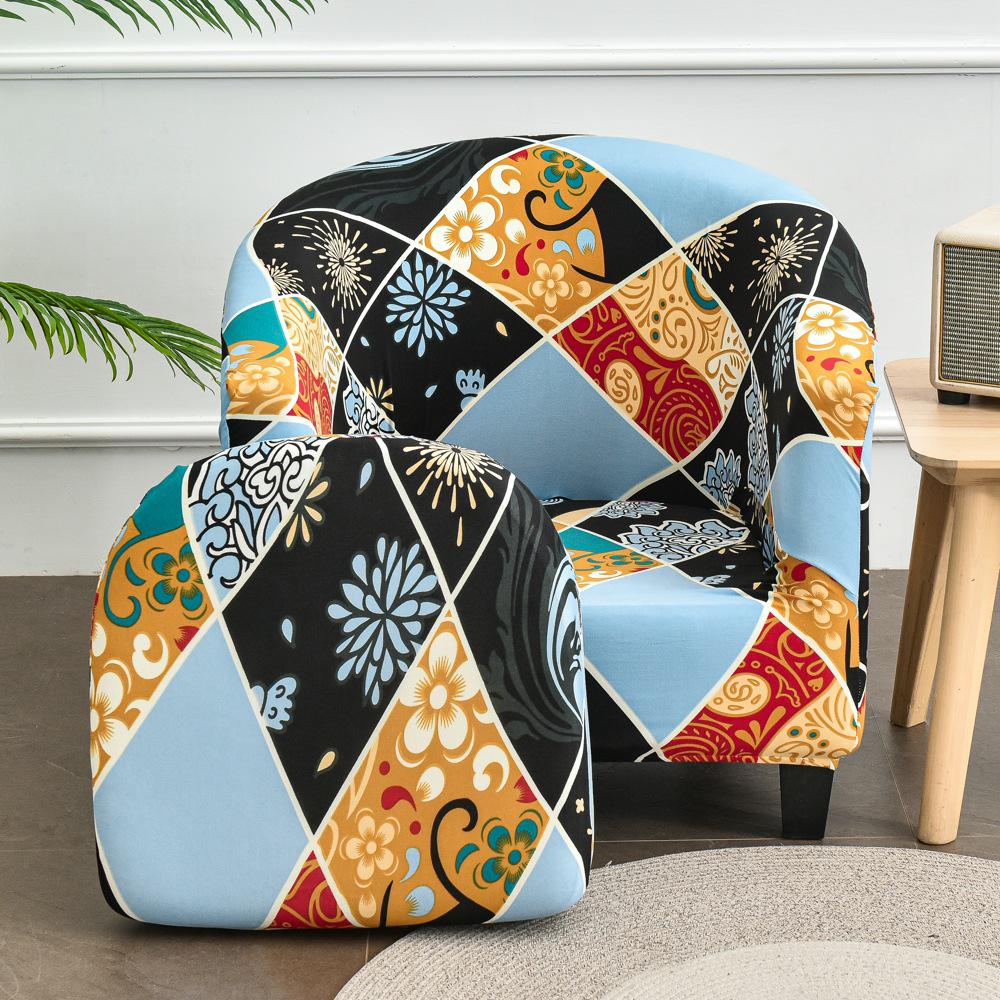 Semi-Circular Club Chair Protective Sofa Cover