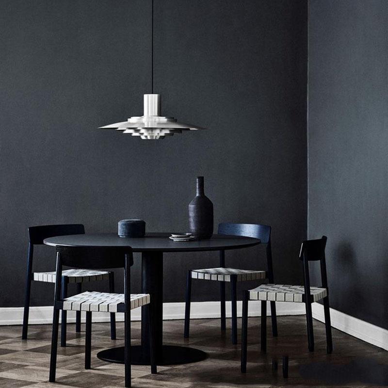 White Silver Aluminium E27 Pendant Lights Art Design For Dining Kitchen Bar Bedroom Cord Adjustable Hanglamp 110-220V