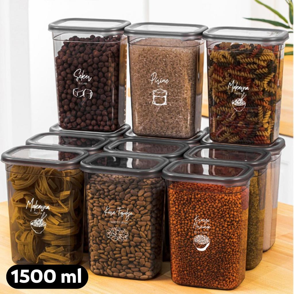 12 Pcs Food Storage Container, Noodle Box, Cereal Storage Container, Supply Jar