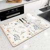 1Pcs Kitchen Super Absorbent Mat Antiskid Draining Coffee Dish Drying Mat Quick Dry Bathroom Drain Pad Tableware Mat