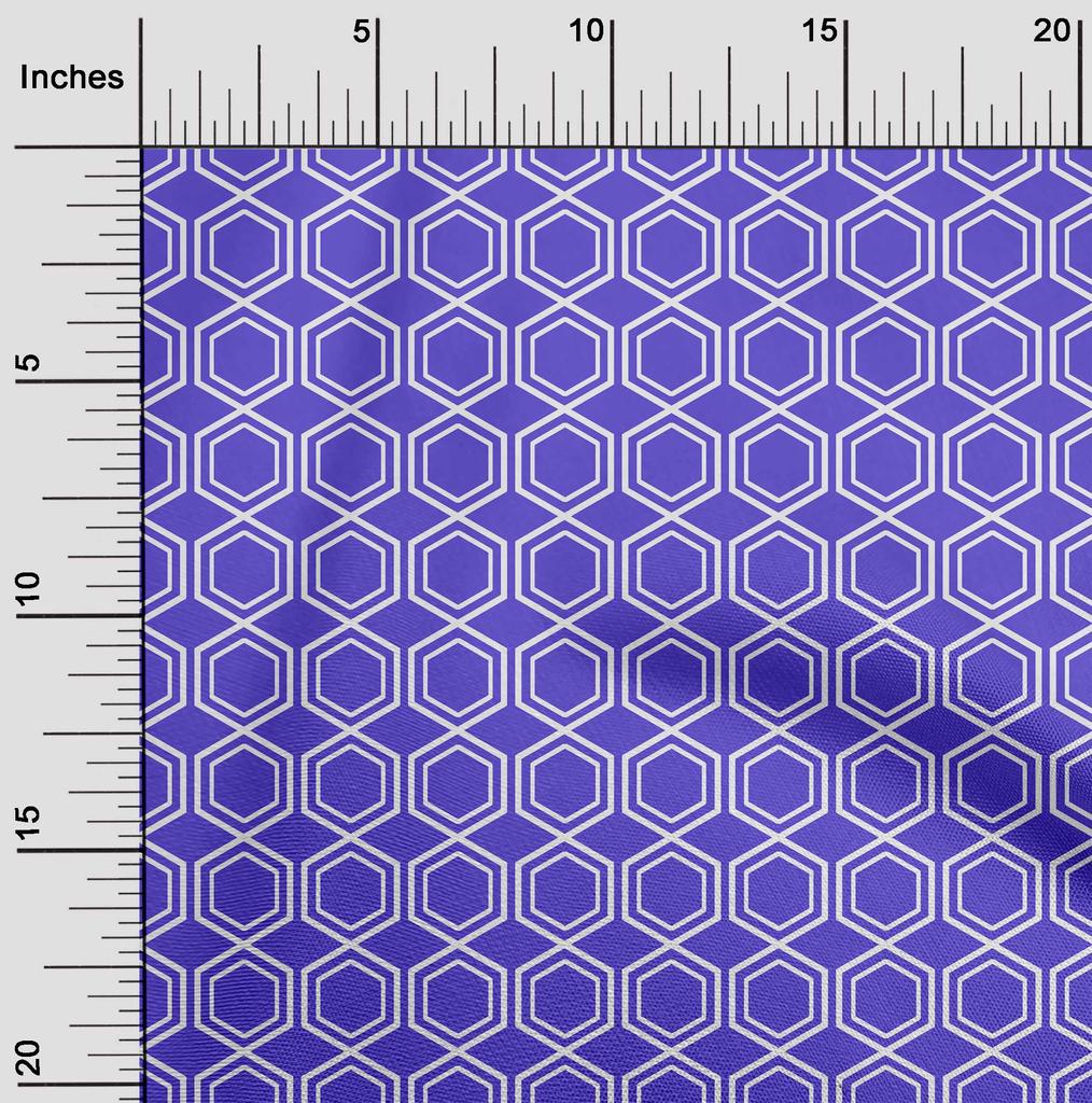 oneOone Cotton Flex Dark Purple Fabric Geometrical Craft Projects Decor Fabric Printed By The Yard 40 Inch