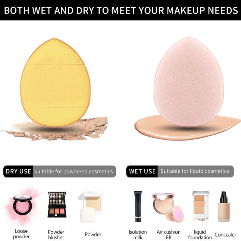 12-Piece All-Purpose Makeup Sponge Set Velvet Triangle Puff Face Finger Puffs Mini Sponge Egg Liquid Foundation Tools Make Up