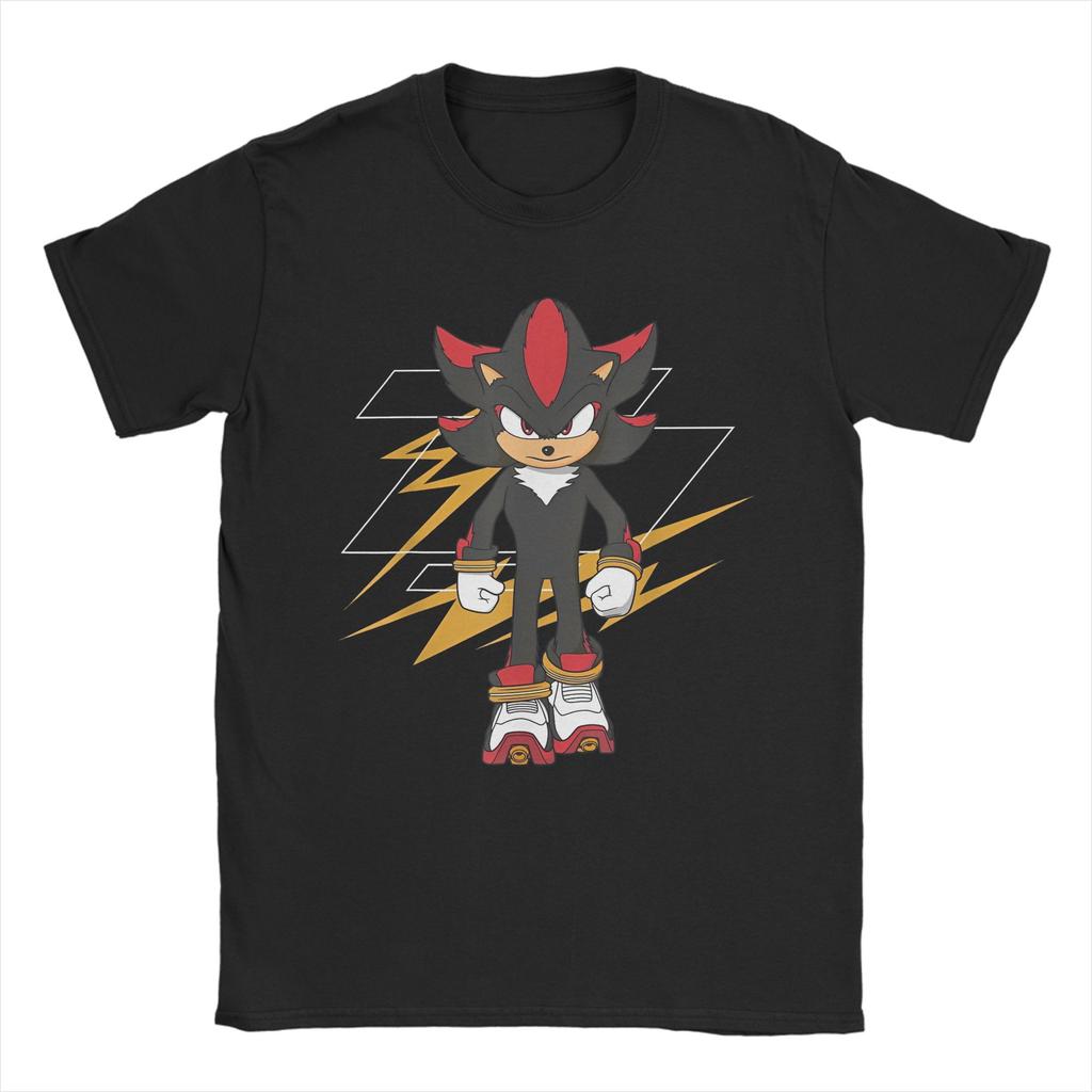 Shadow The Hedgehog T Shirts Men Pure Cotton Humorous TShirt Crew Neck Tee Shirt Short Sleeve Clothing 6XL