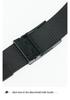 Men's No-Hole Canvas Belt with Automatic Buckle - Versatile Casual Jeans Nylon Leather Belt