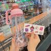 Water bottle strictly selected sports large-capacity plastic cup with scale space cup matte outdoor kettle portable water cup