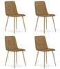 KARA Chair - Brown Velvet / Wood Color Legs X 4