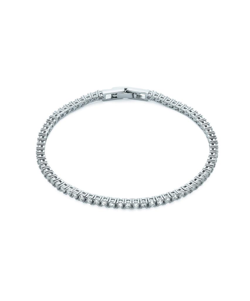 Ost [Puremond] Simulant Diamond 4Mm Silver Tennis Bracelet (S) Otb122802Dww