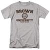 Brown University Adult T-Shirt Circle Logo, Athletic Heather, S-5XL