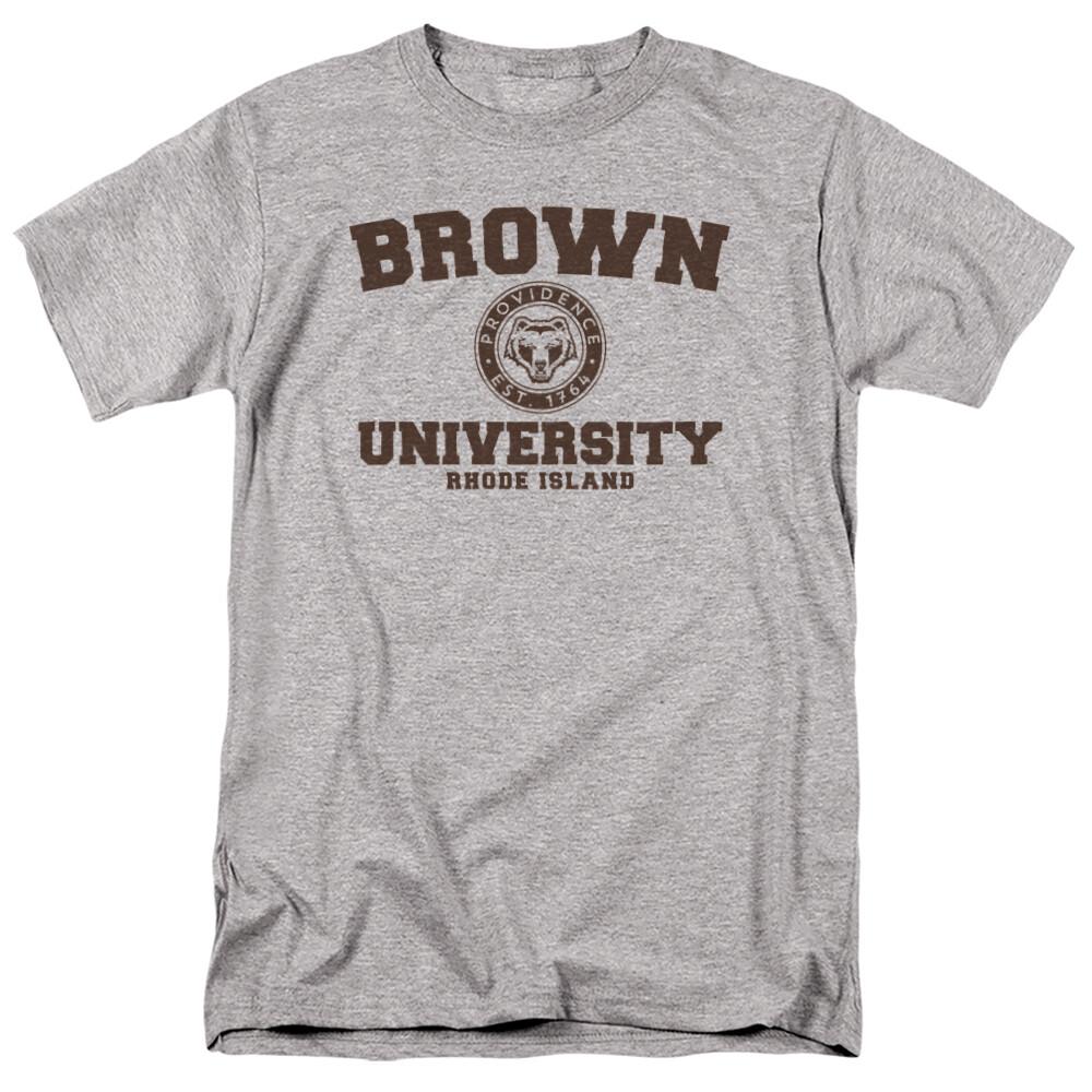 Brown University Adult T-Shirt Circle Logo, Athletic Heather, S-5XL S разноцветный