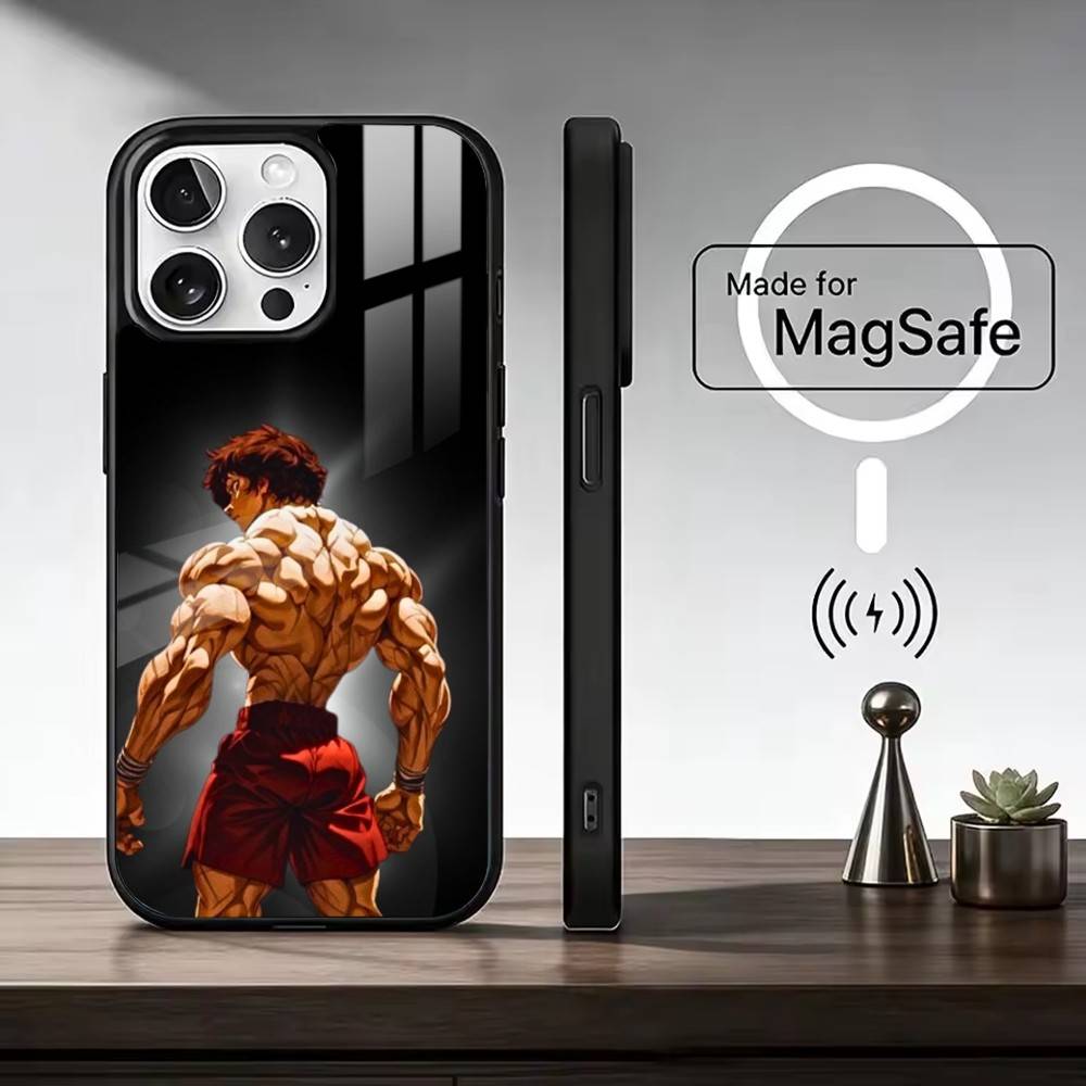 C-Comic H-Hanma B-Baki   Phone Case For iPhone17,16,15,14,13,12,11 Plus,Pro Max Magnetic For Magsafe Wireless Charging