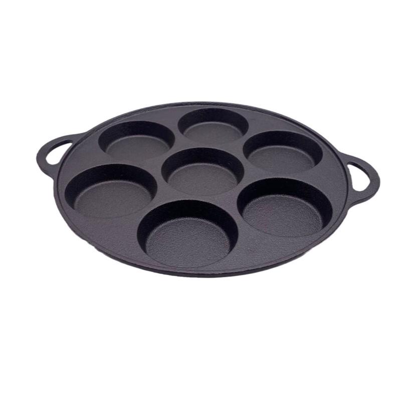 ZISIZ 7-Hole Cast Iron Burger Pan