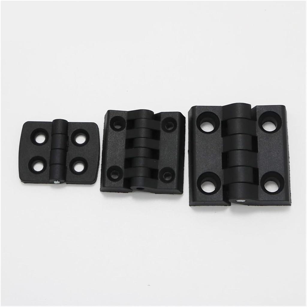 Ball Bearing Door Hinges 10PCS Small Hinges Black Mini Plastic Door Bearing Butt Cabinet Drawer Jewellery Box ABS Hinge for Furniture Hardware(40x40)