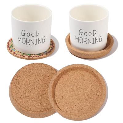 Tea Coasters Placemats Non-slip Cork Coasters Wooden Cup Mat Anti-hot Heat Pad Heat Resistant